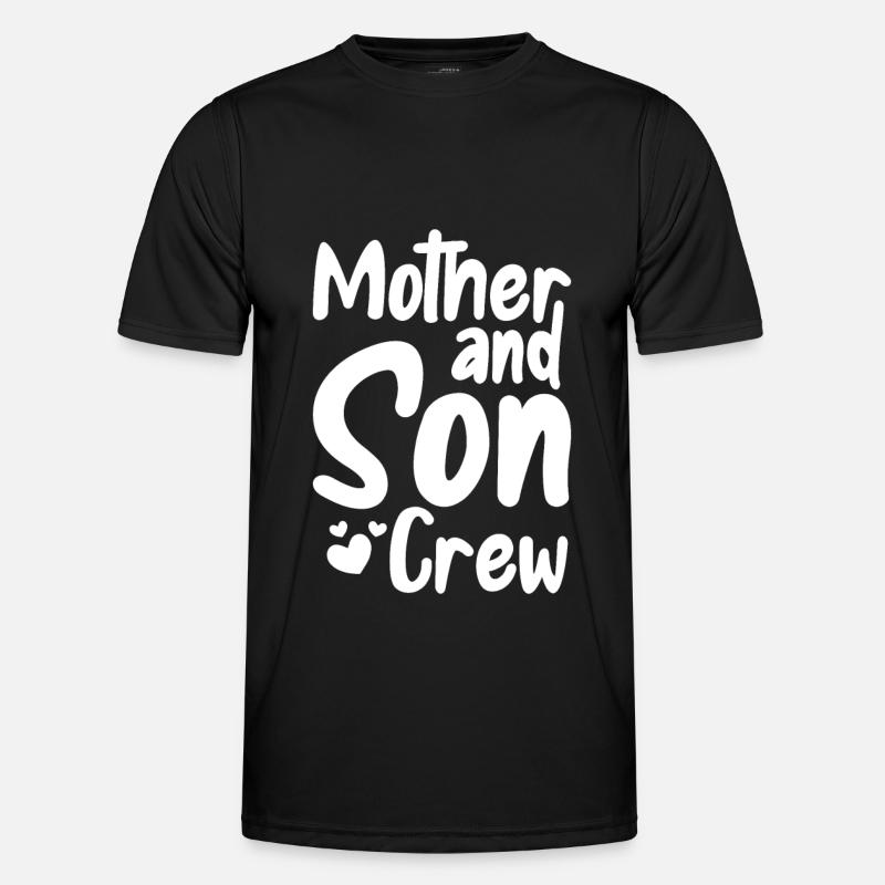 Mama Mutter Sohn - Männer Funktions-T-Shirt - Schwarz