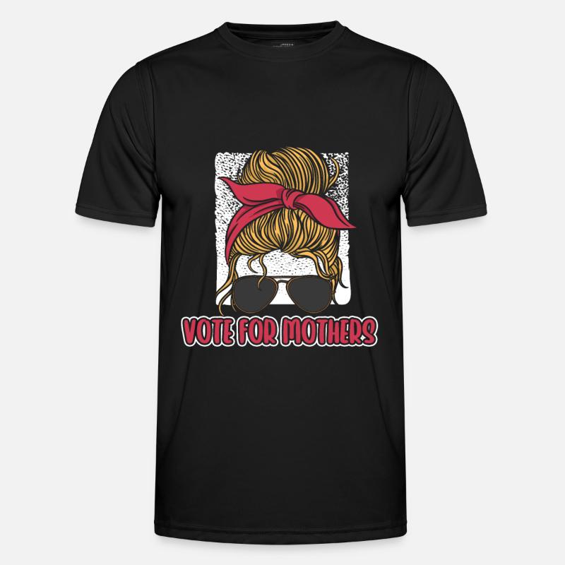 Mama Mutter Sonnenbrille - Männer Funktions-T-Shirt - Schwarz