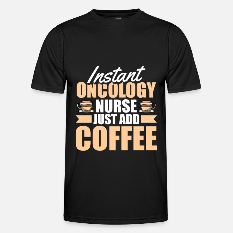 Krankenschwester Kaffee - Männer Funktions-T-Shirt - Schwarz