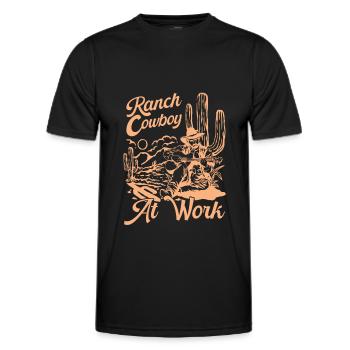 Rodeo Cowboy Works - T-shirt sport Homme - noir - Devant - AI Model Male 178 dark (178cm)