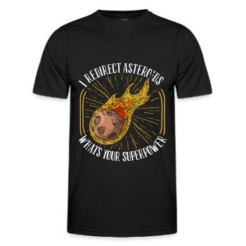 Space Space Funny Astroid Diversion - T-shirt sport Homme - noir - Devant - AI Model Male 178 dark (178cm)