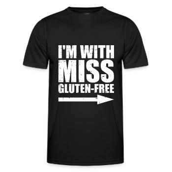Glutenfrei - Männer Funktions-T-Shirt - Schwarz - Vorne - AI Model Male 178 dark (178cm)