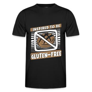 Glutenfrei - Männer Funktions-T-Shirt - Schwarz - Vorne - AI Model Male 178 dark (178cm)