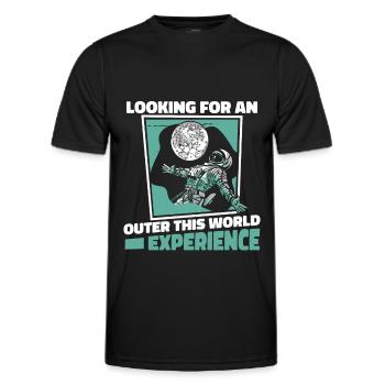 Astronaute de l’espace Colonisation de l’espace - T-shirt sport Homme - noir - Devant - AI Model Male 178 dark (178cm)