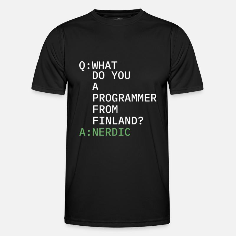 Entwickler Coder Programmierer Komisch - Männer Funktions-T-Shirt - Schwarz