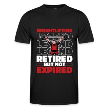 Weightlifting Retired Weightlifter - Men's Functional T-Shirt - black - Front - AI Model Male 178 dark (178cm)