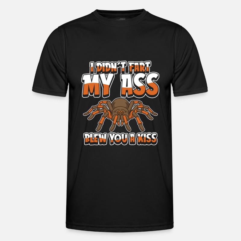 Spinne Witzig - Männer Funktions-T-Shirt - Schwarz