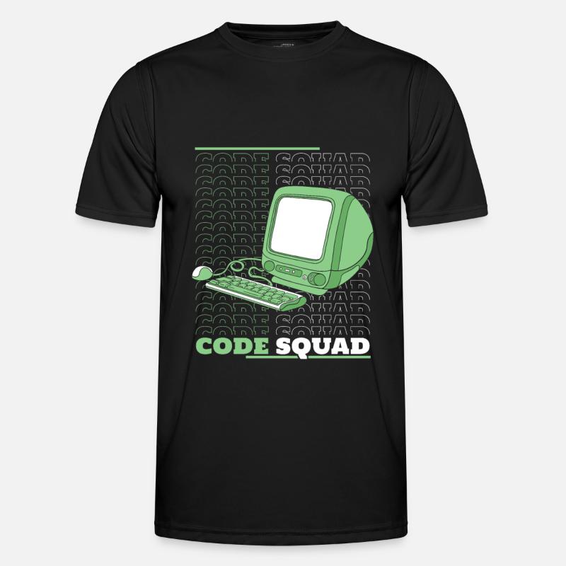 Entwickler Coder Programmierer Rechner - Männer Funktions-T-Shirt - Schwarz