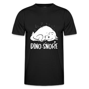 Dinosaurs Snoring Adult Dinosaurs - Men's Functional T-Shirt - black - Front - AI Model Male 178 dark (178cm)