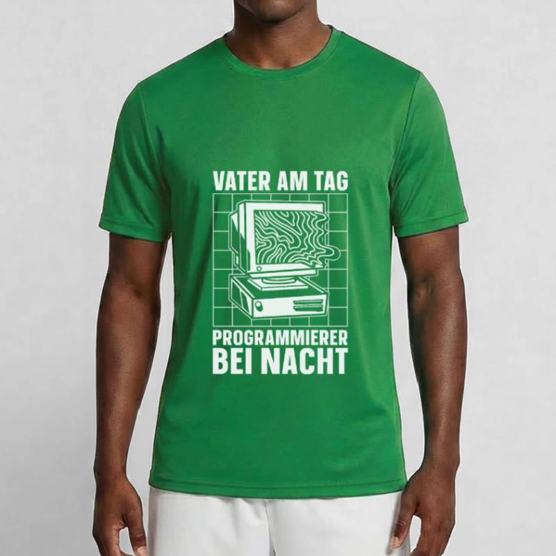 Entwickler Coder Programmierer Vater Männer Funktions-T-Shirt