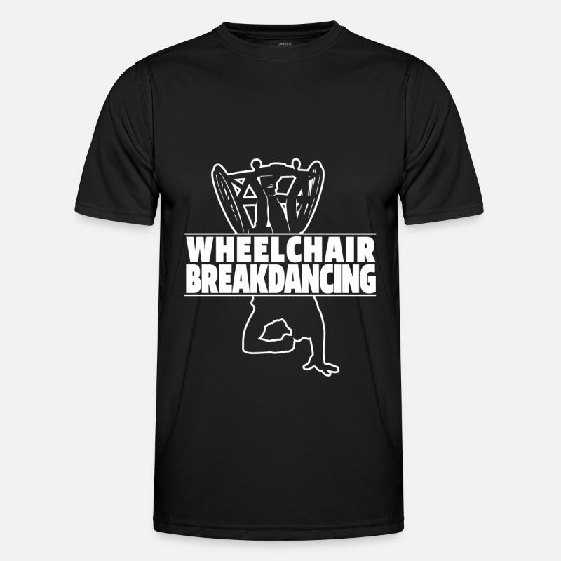 Breakdance Breakdancer Breakdancing Rollstuhl - Männer Funktions-T-Shirt - Schwarz