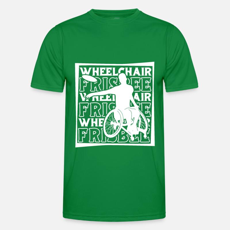 Frisbee Rollstuhl Männer Funktions-T-Shirt
