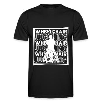 Jonglieren Jongleur Rollstuhl - Männer Funktions-T-Shirt - Schwarz - Vorne - AI Model Male 178 dark (178cm)