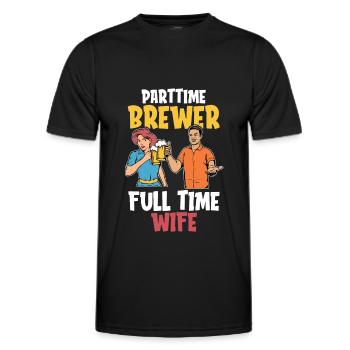 Craft Beer Craft Beer Wife - Men's Functional T-Shirt - black - Front - AI Model Male 178 dark (178cm)