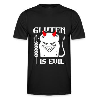 Glutenfrei Teufel - Männer Funktions-T-Shirt - Schwarz - Vorne - AI Model Male 178 dark (178cm)