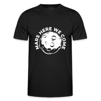 Space Space Space Colonization - Men's Functional T-Shirt - black - Front - AI Model Male 178 dark (178cm)