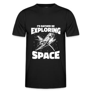 Espace Espace Sarcastique - T-shirt sport Homme - noir - Devant - AI Model Male 178 dark (178cm)