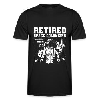 Astronaute de l’espace Colonisation de l’espace - T-shirt sport Homme - noir - Devant - AI Model Male 178 dark (178cm)