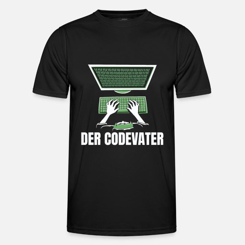 Entwickler Coder Programmierer Vater - Männer Funktions-T-Shirt - Schwarz