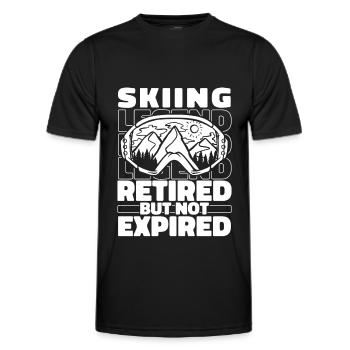 Skiing Après-ski in retirement - Men's Functional T-Shirt - black - Front - AI Model Male 178 dark (178cm)