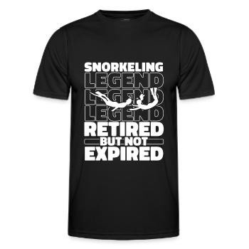 Snorkeling in retirement - Men's Functional T-Shirt - black - Front - AI Model Male 178 dark (178cm)