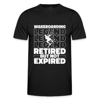Wakeboard Wakeboarder Im Ruhestand - Männer Funktions-T-Shirt - Schwarz - Vorne - AI Model Male 178 dark (178cm)