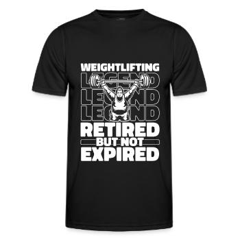 Weightlifting Retired Weightlifter - Men's Functional T-Shirt - black - Front - AI Model Male 178 dark (178cm)