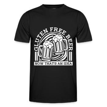 Glutenfrei Bier - Männer Funktions-T-Shirt - Schwarz - Vorne - AI Model Male 178 dark (178cm)
