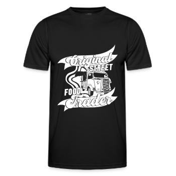 Cuisine de rue - T-shirt sport Homme - noir - Devant - AI Model Male 178 dark (178cm)