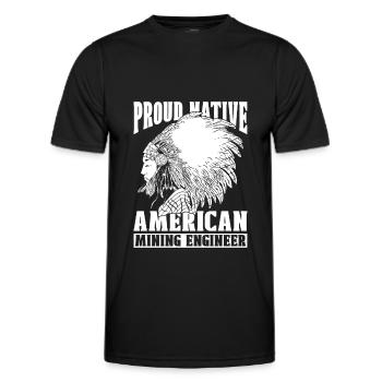 Engineer Mining Engineer - Men's Functional T-Shirt - black - Front - AI Model Male 178 dark (178cm)