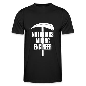 Ingénieur Pioche Ingénieur minier - T-shirt sport Homme - noir - Devant - AI Model Male 178 dark (178cm)