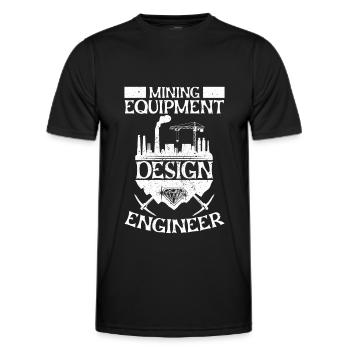 Engineer Mining Engineer - Men's Functional T-Shirt - black - Front - AI Model Male 178 dark (178cm)