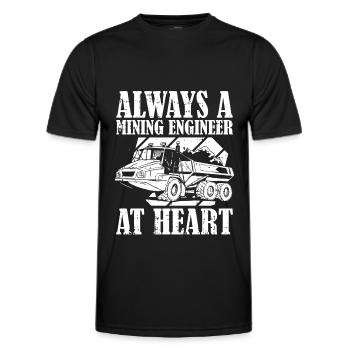 camion ingénieur ingénieur minier - T-shirt sport Homme - noir - Devant - AI Model Male 178 dark (178cm)