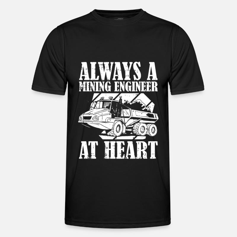 engineer truck mining engineer - Men's Functional T-Shirt - black