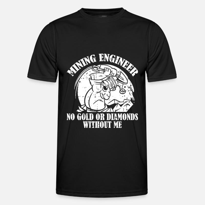 Engineer Funny Mining Engineer - Men's Functional T-Shirt - black