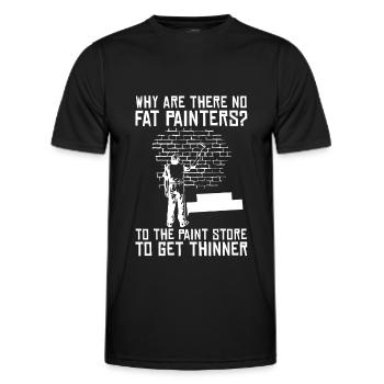 Peintre Peintre Amusement - T-shirt sport Homme - noir - Devant - AI Model Male 178 dark (178cm)