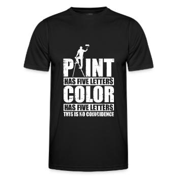 Peintre Peintre Drôle - T-shirt sport Homme - noir - Devant - AI Model Male 178 dark (178cm)
