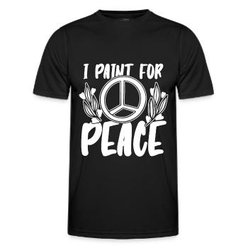 peintre peintre paix - T-shirt sport Homme - noir - Devant - AI Model Male 178 dark (178cm)