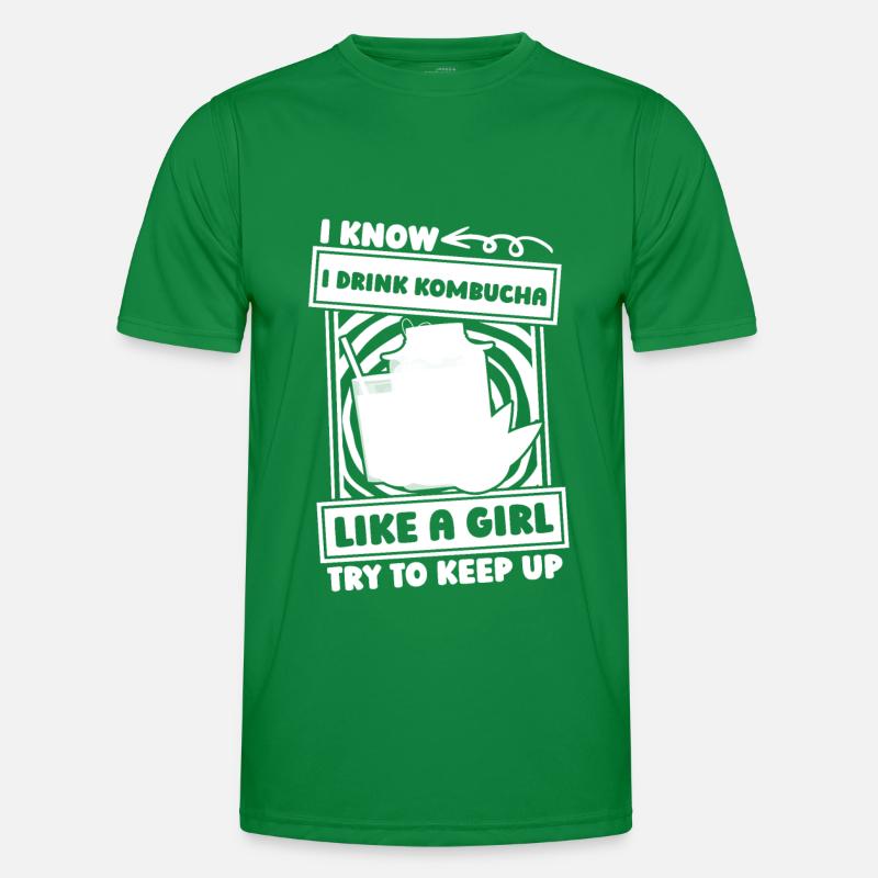 Kombucha Mädchen Männer Funktions-T-Shirt