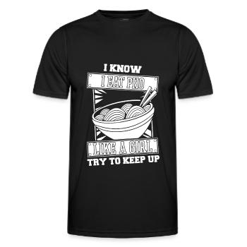 Pho Bowl Girls - Men's Functional T-Shirt - black - Front - AI Model Male 178 dark (178cm)