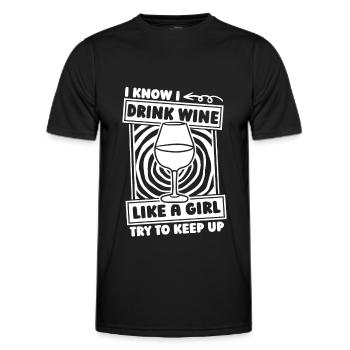 fille vigneronne - T-shirt sport Homme - noir - Devant - AI Model Male 178 dark (178cm)