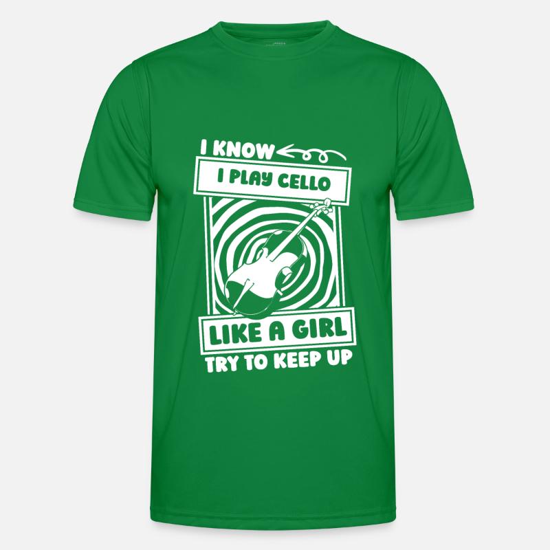 Cello Cellist Mädchen Männer Funktions-T-Shirt