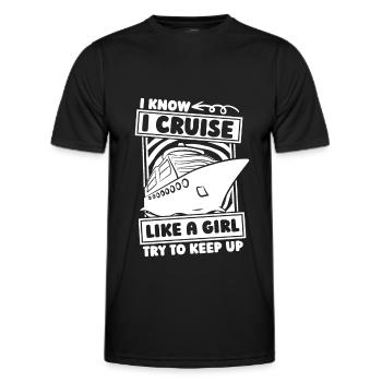 Kreuzfahrtschiff Mädchen - Männer Funktions-T-Shirt - Schwarz - Vorne - AI Model Male 178 dark (178cm)