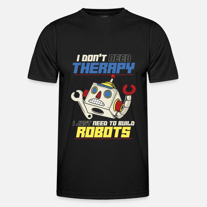 Robotik Ai Roboter - Männer Funktions-T-Shirt - Schwarz
