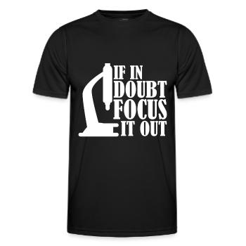 Biologie Biologe Mikroskop - Männer Funktions-T-Shirt - Schwarz - Vorne - AI Model Male 178 dark (178cm)