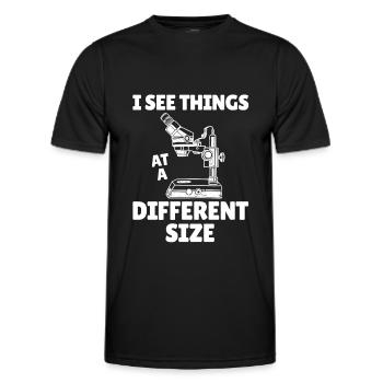 Biologie Biologe Mikroskop - Männer Funktions-T-Shirt - Schwarz - Vorne - AI Model Male 178 dark (178cm)