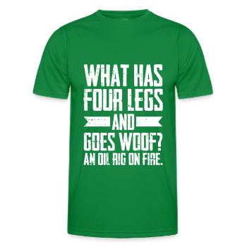 Oilfield oil rig humor - Men's Functional T-Shirt - kelly green - Front - AI Model Male 178 dark (178cm)