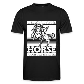Cheval Humour Endurance Équitation - T-shirt sport Homme - noir - Devant - AI Model Male 178 dark (178cm)