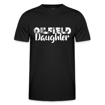 Oil Field Oil Rig Girl Oilfield Daughter - T-shirt sport Homme - noir - Devant - AI Model Male 178 dark (178cm)