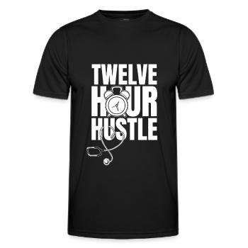 Nurse Stethoscope - Men's Functional T-Shirt - black - Front - AI Model Male 178 dark (178cm)